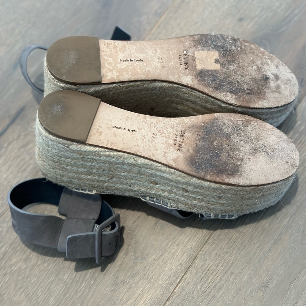 Celine flat form espadrille sandals - Picture 3 of 3